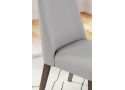 Retro Inspired Fabric Upholstered Wooden Dining Chair in Grey - Jarklin